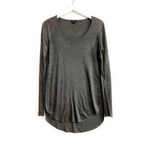 Theory scoop neck gray tunic top with side slits. Size M